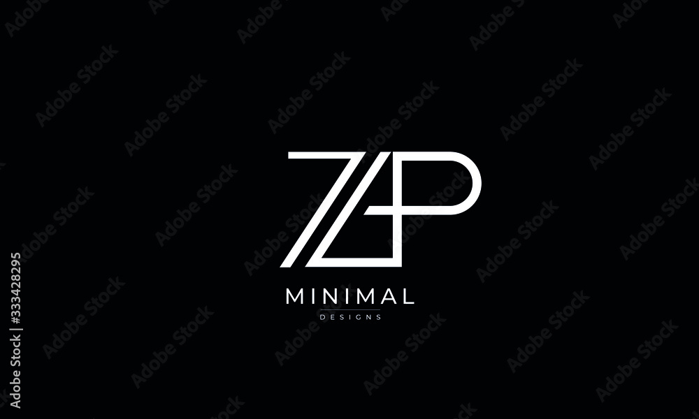 Obraz premium Alphabet letter icon logo ZP