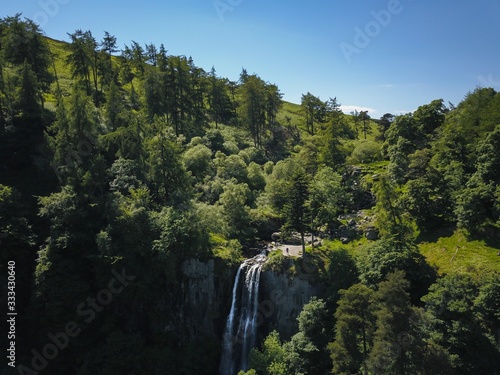 Pistyll Rhaeadr Waterfall Powys Wales UK photo