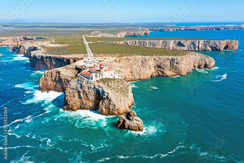 Aerial from the lighthouse 'Cabo Vicente' in Portugal