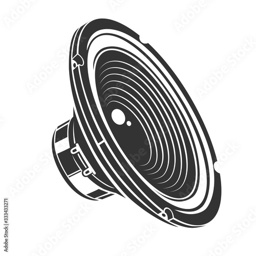 Audio loud speaker. Vector illustration