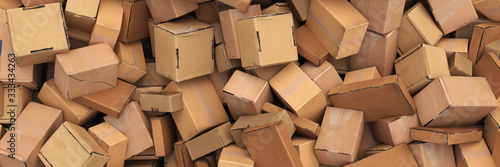 Viele Kartons und Pakete als Versandhandel Konzept photo