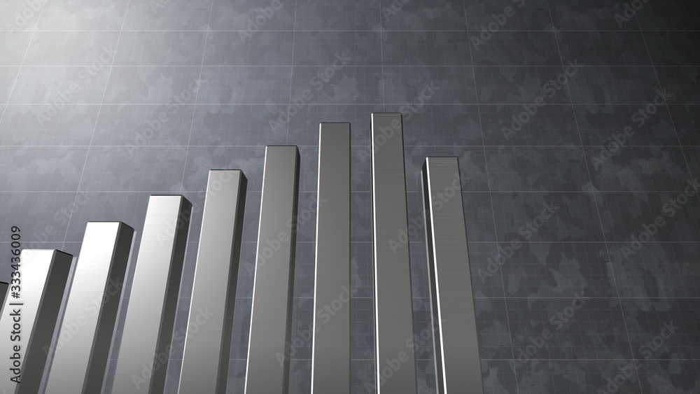 Obraz premium Business Economy Data Graph finance Chart Bar Growth Success 3D illustration background