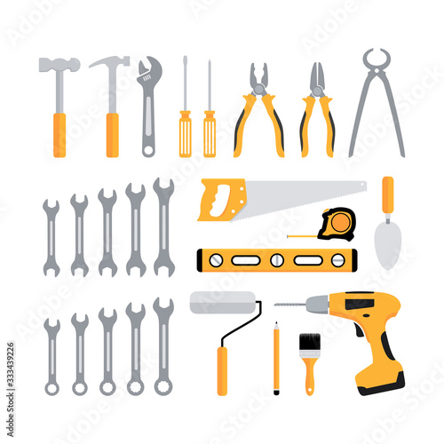 Flat design concept of the carpentry tool