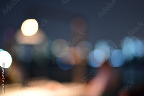 Abstract bokeh night garden in city background