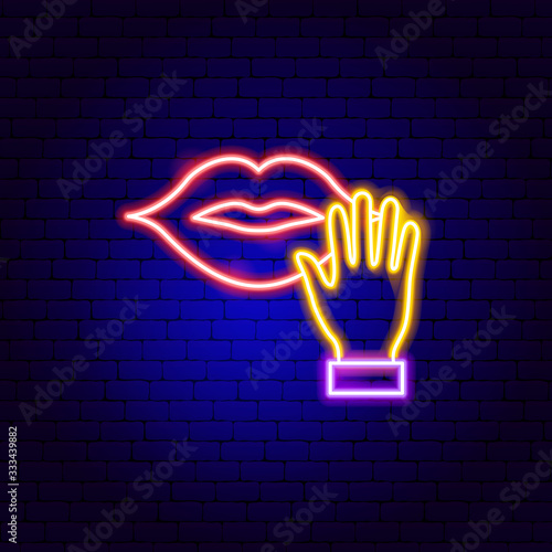Touch Mouth Neon Sign