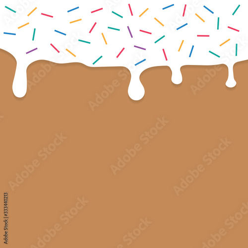 easter cake with icing background- vector illustration