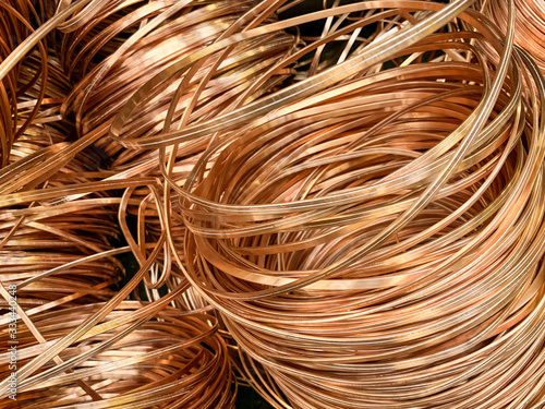 Tape copper wire ready to be recycled  photo