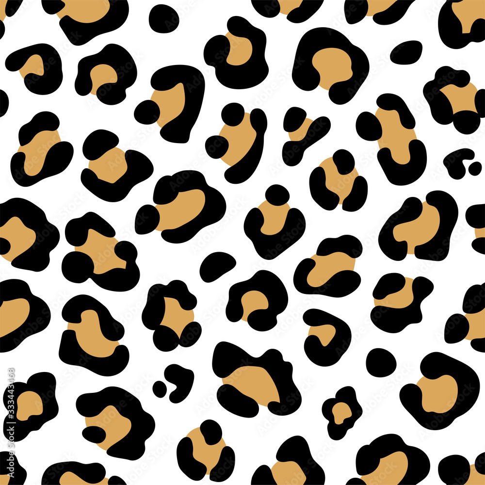 Leopard print. Seamless leopard pattern. Leopard spots. Abstract animal  print. Vector Векторный объект Stock