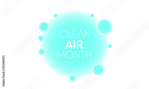 Vector illustration on the theme of Clean Air awareness month of May.