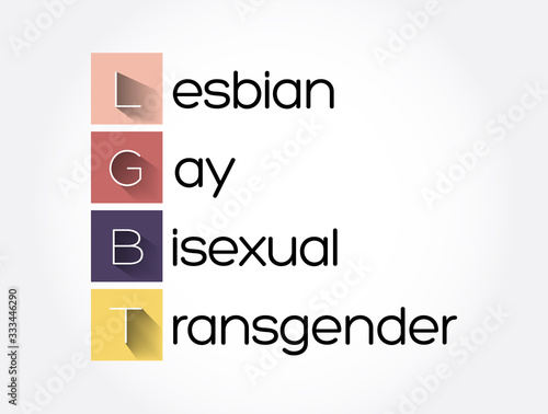 LGBT - lesbian, gay, bisexual, transgender acronym, concept background