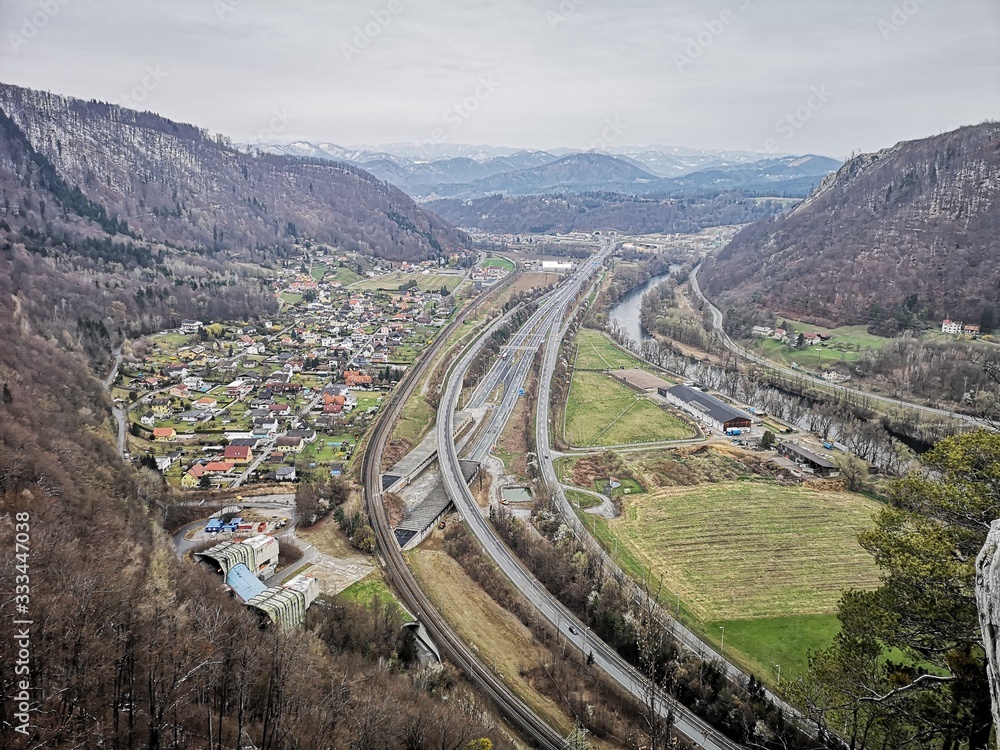 Autobahn A9 nördlich von Graz, Österreich