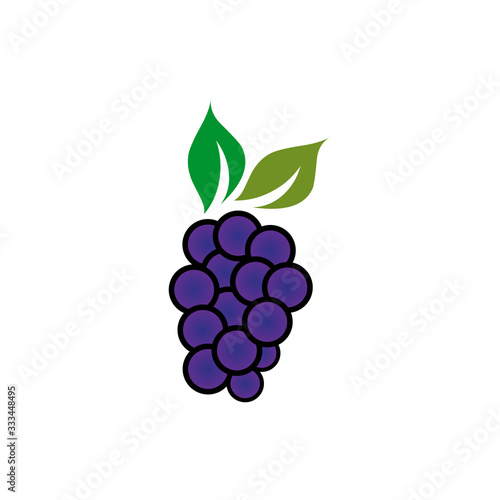 Fototapeta Naklejka Na Ścianę i Meble -  Grape fruit icon logo design vector