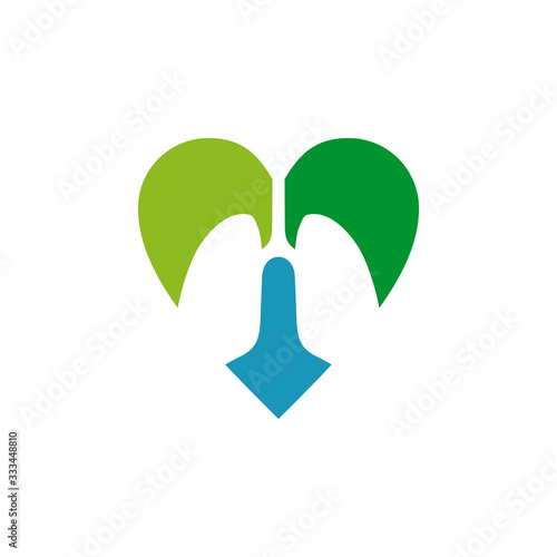 Lungs logo icon design vector template