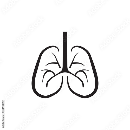Lungs logo icon design vector template