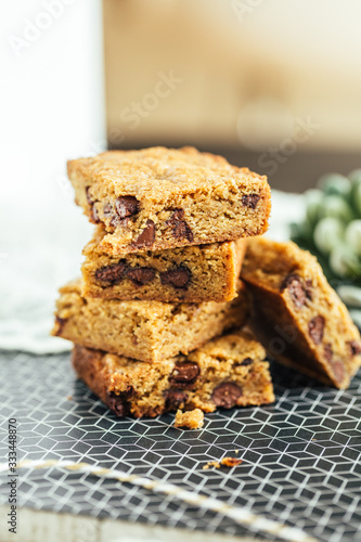 Chocolate Chip Blondie Squares