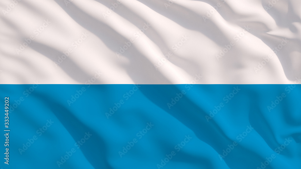 Fototapeta premium Striped Flag of Bavaria on Waving Texture