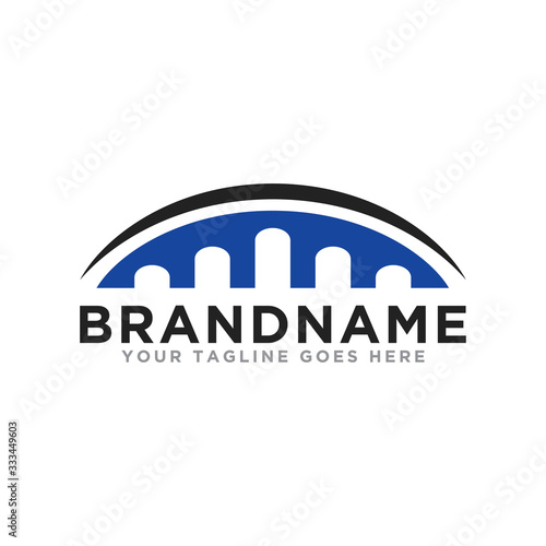 Bridge logo icon vector. Modern design bridge logo template.