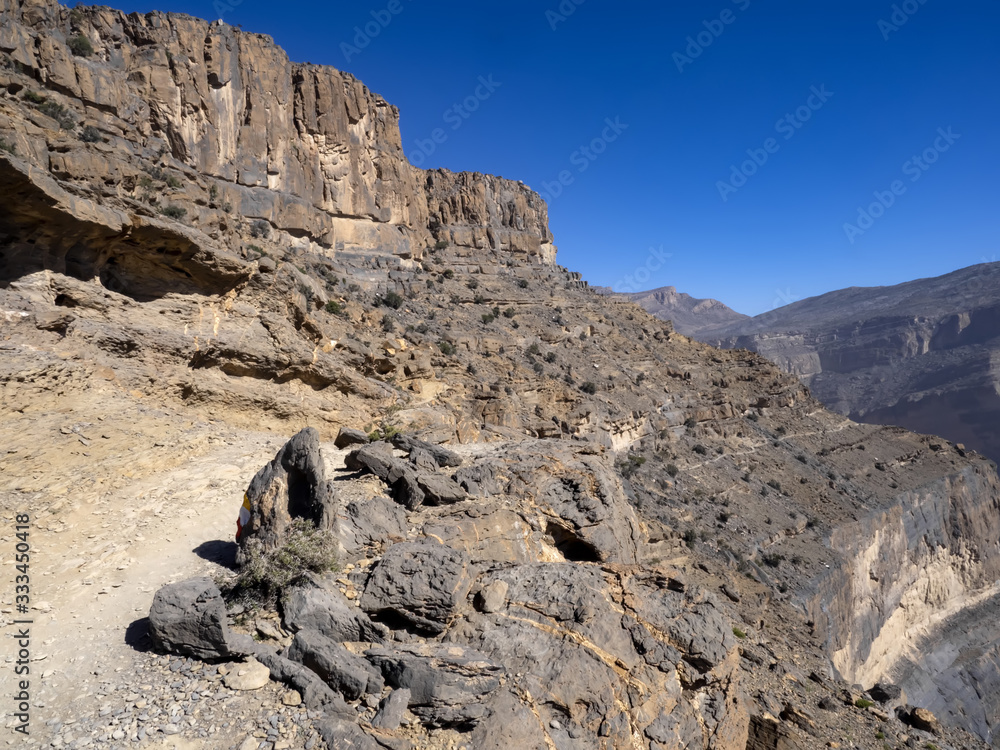 The Nakhr Grand Canyon, Jebel Shams, is said to be the most beautiful canyon in the world. Oman