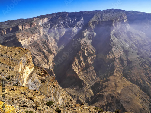 The Nakhr Grand Canyon, Jebel Shams, is said to be the most beautiful canyon in the world. Oman
