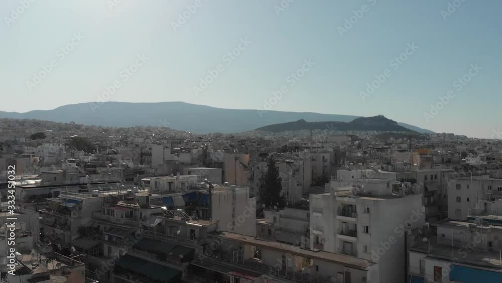 View of residential areas of Athens city, Greece View of residential areas of Athens city, Greece