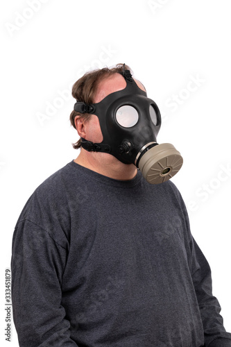 A Man Wearing A Gas Mask © johnsroad7