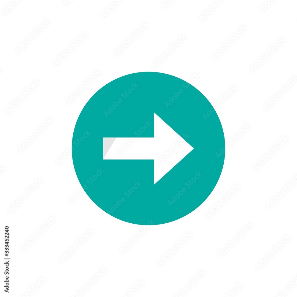 white right sharp arrow in blue circle icon. Isolated on white. white right sharp arrow in blue circle icon. Isolated on white.