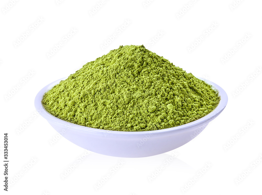 Matcha Green Tea in Ceramic Cups Isolated on a white background. Matcha Green Tea in Ceramic Cups Isolated on a white background.