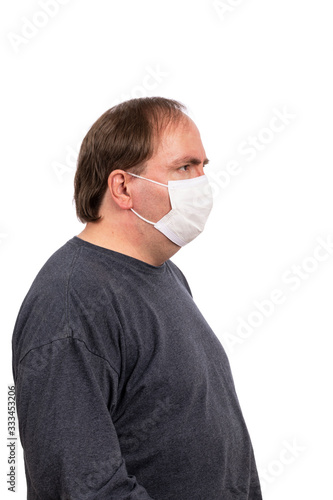 Man Wearing Protective Face Mask photo