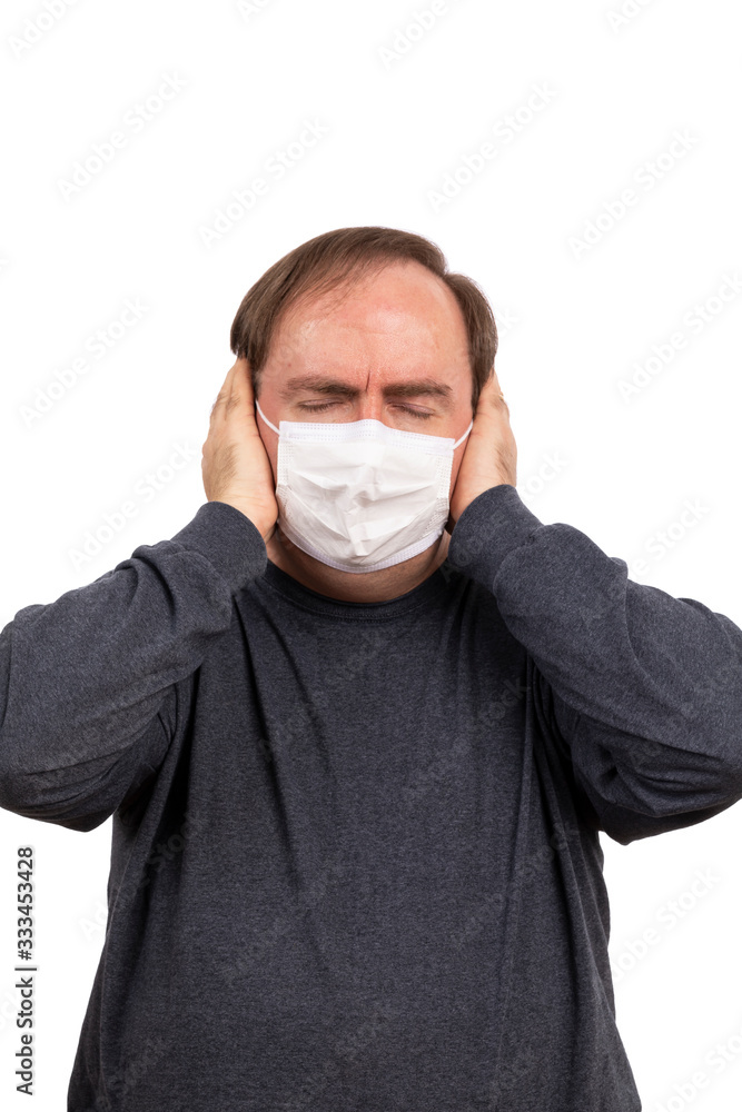 Man Wearing Protective Face Mask Man Wearing Protective Face Mask