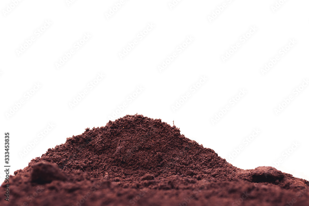 Pile of soil separately on a white background. Pile of soil separately on a white background.