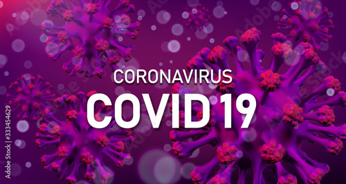 Coronavirus 2019 concept background. nCov wuhan influenza virus pandemic. Global health warning. Vector EPS10