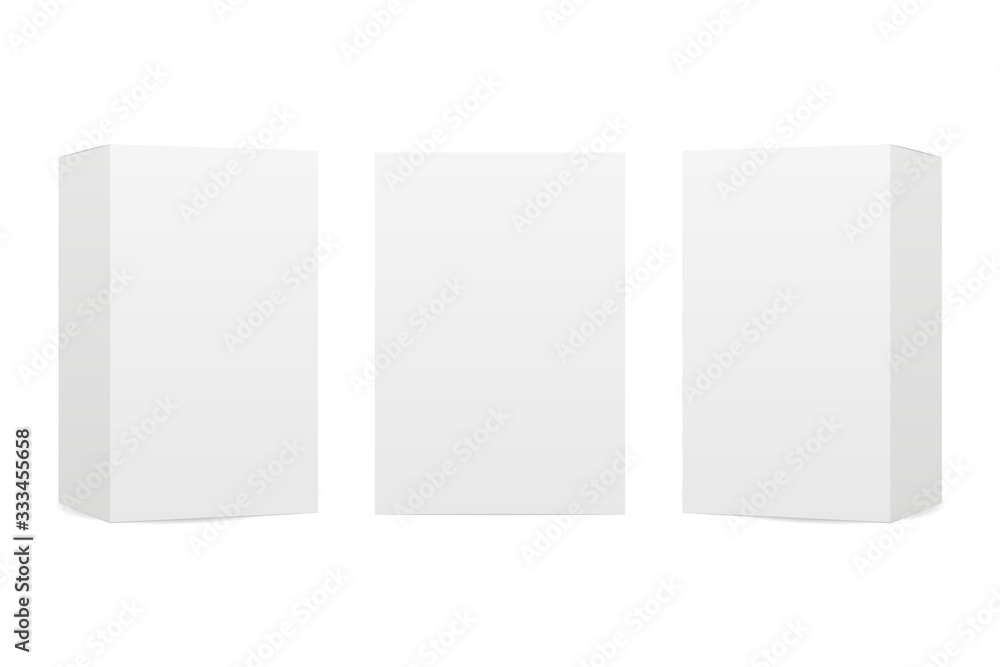 Boxes mock up isolated on white background