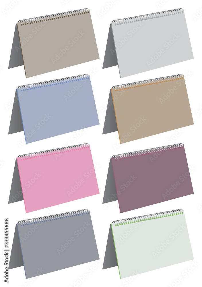Blank Spiral Bound Note Pads Vector Blank Spiral Bound Note Pads Vector