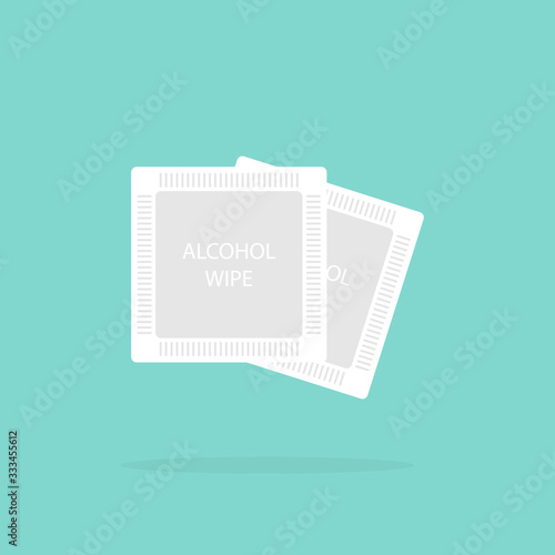 Alcohol wipes icon. Antibacterial formula