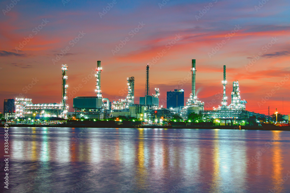 Oil refinery industry and Petrochemical and natural gas and oil storage tanks, orage background
