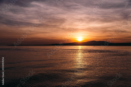 Sunset on the black sea coast Gelendzhik, Krasnodar region