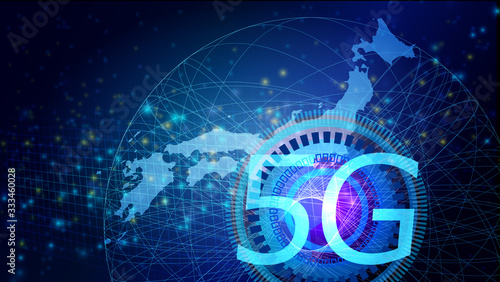 日本のネットワークサイバーコミュニケーションITイメージ背景