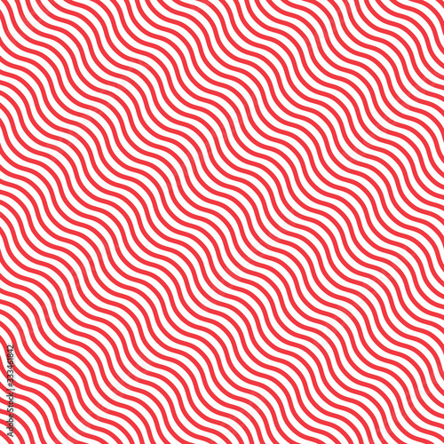 Line Wavy Red Pattern. Vector illustration