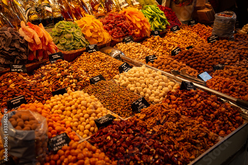 Barcelona market nuts and fruit