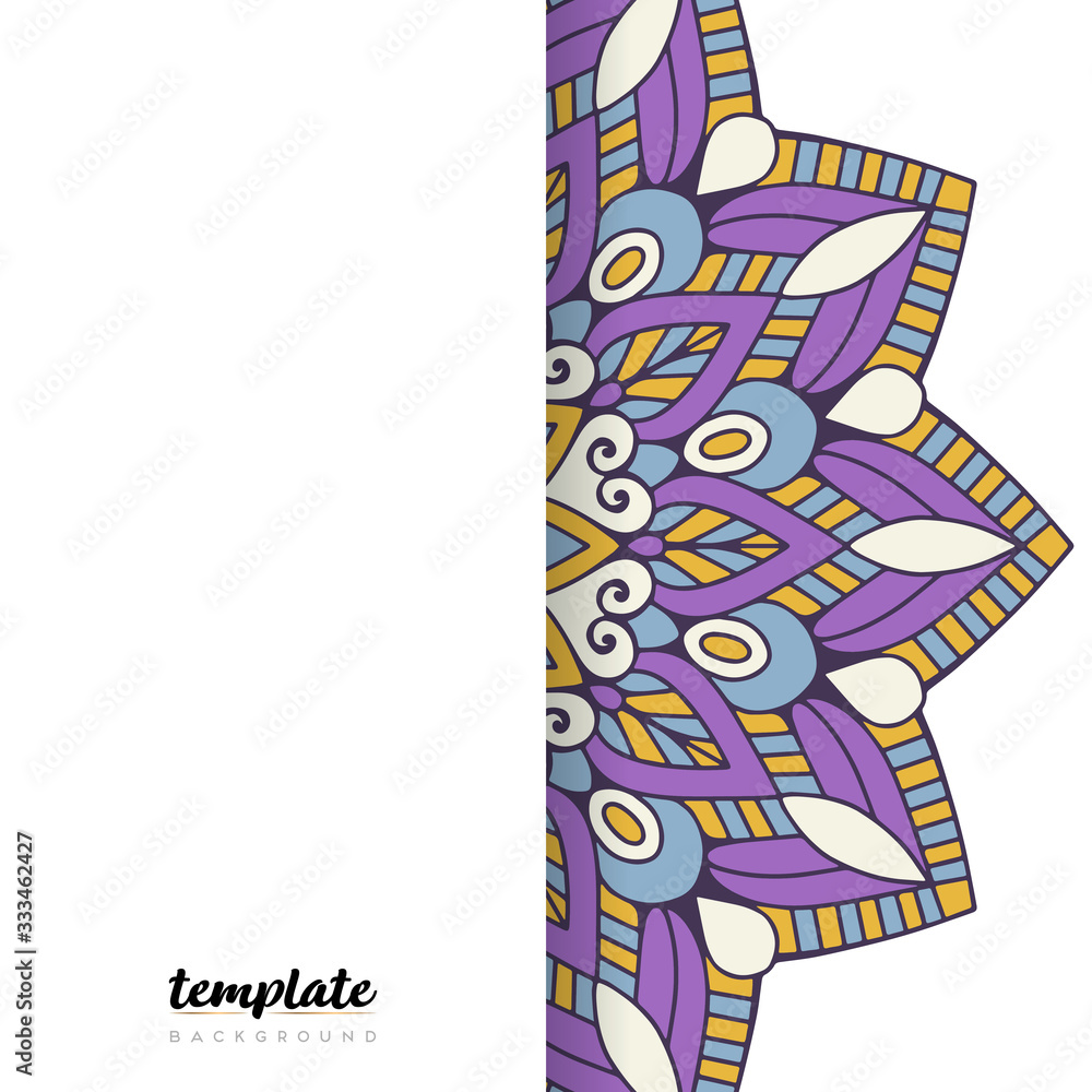 Mandala white background. Round floral ornament Mandala white background. Round floral ornament