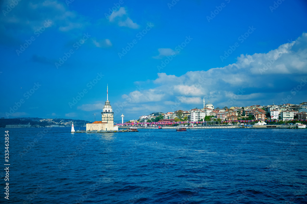Maiden's Tower (Leander's Tower) in Istanbul Turkey.