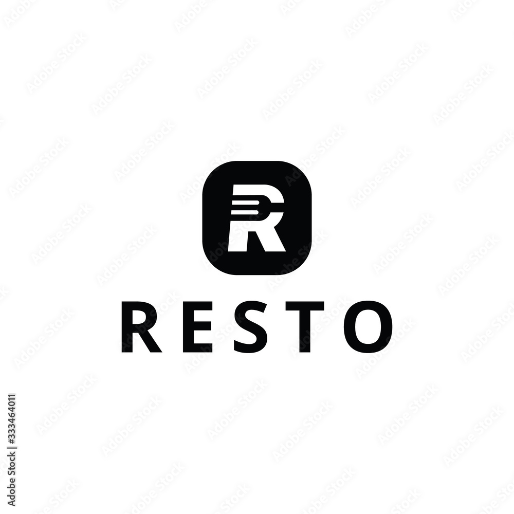 Restaurant, resto, food court, cafe logo template. Restaurant, resto, food court, cafe logo template.