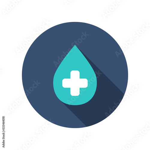 alcohol gel, hand sanitizer flat icon, vector illustration