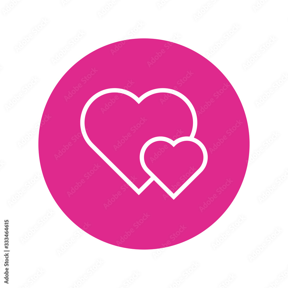 happy valentines day hearts block and line style happy valentines day hearts block and line style