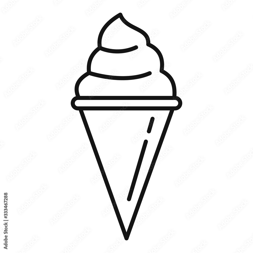 Modern tasty ice cream icon. Outline modern tasty ice cream vector icon for web design isolated on white background