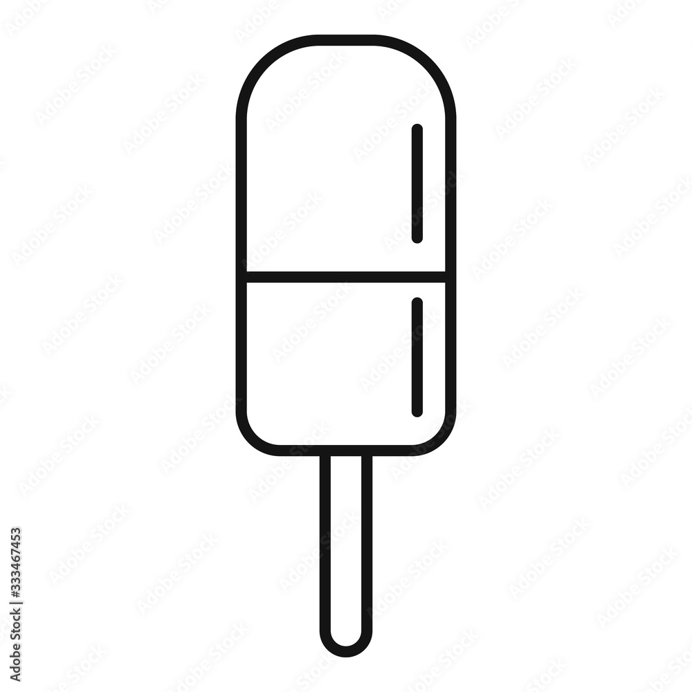 Ice cream summer beach icon. Outline ice cream summer beach vector icon for web design isolated on white background Ice cream summer beach icon. Outline ice cream summer beach vector icon for web design isolated on white background