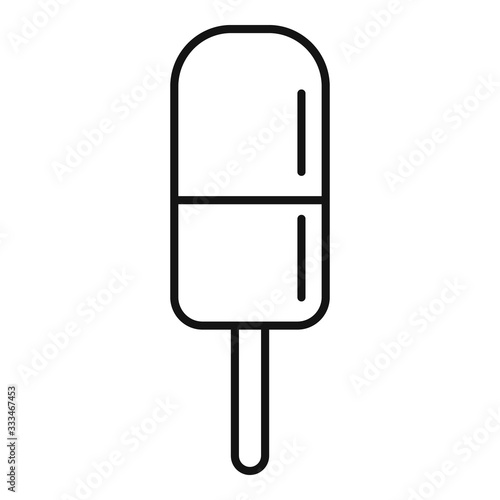 Ice cream summer beach icon. Outline ice cream summer beach vector icon for web design isolated on white background