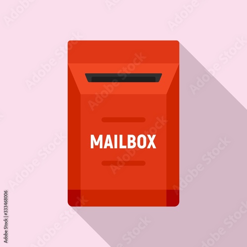 Open mailbox icon. Flat illustration of open mailbox vector icon for web design