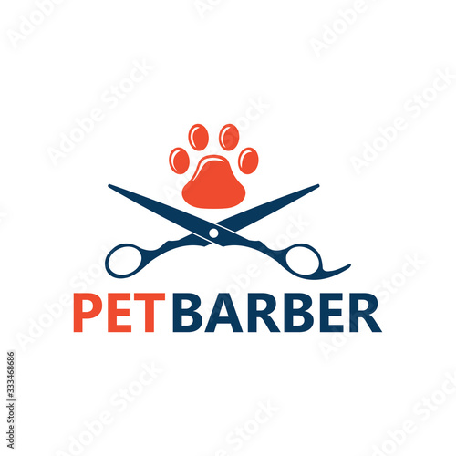Pet Barber Logo Template Design