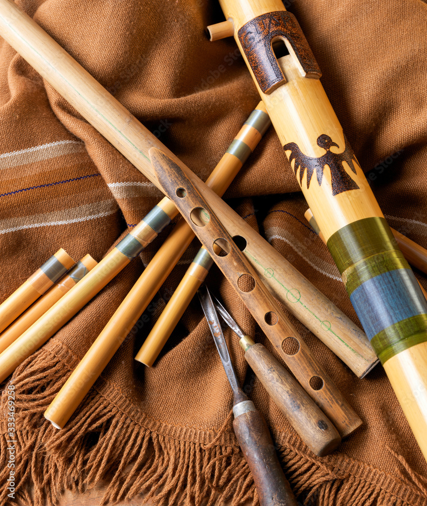 Quena is the traditional flute of the Andes. Stock Photo Adobe Stock